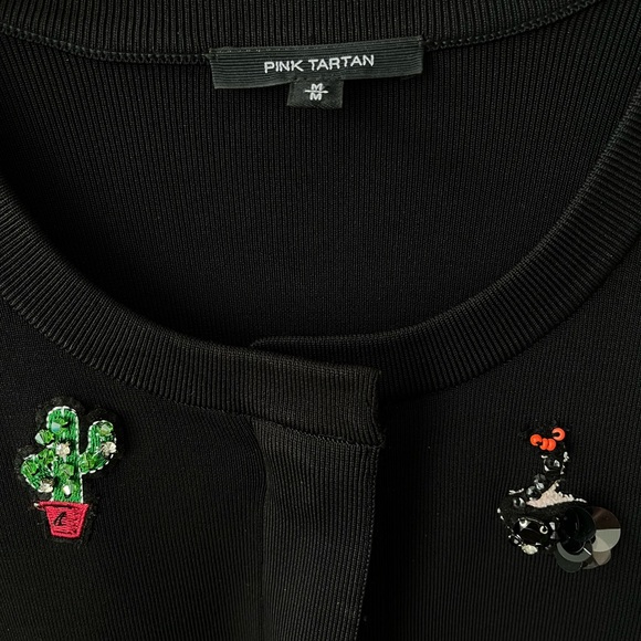 Pink Tartan women’s embellished cardigan size Medium - Picture 7 of 8